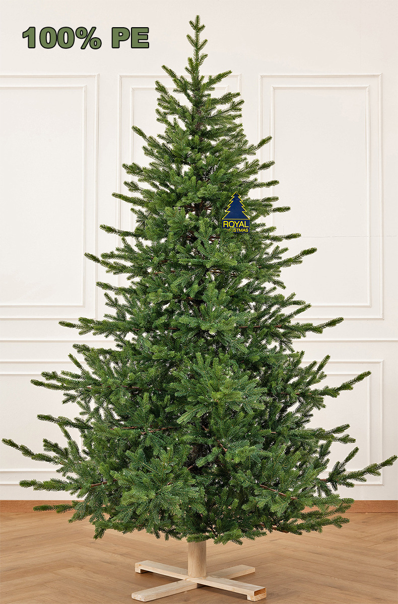 Kuenstlicher Weihnachtsbaum - Green Spruce 100% PE (Spritzguss) Premium - 210 cm - Natürliches Modell kuenstlicher Weihnachtsbaum, Top-Qualität, von 100% Spritzguss-Material!
