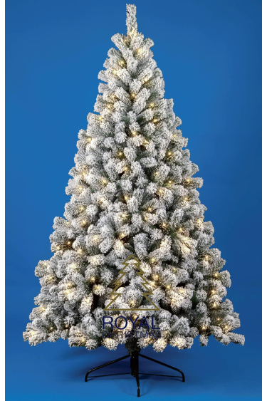 COSTWAY Weihnachtsbaum 150cm Mit Beleuchtung - Schneebedeckter LED Baum Im Topf